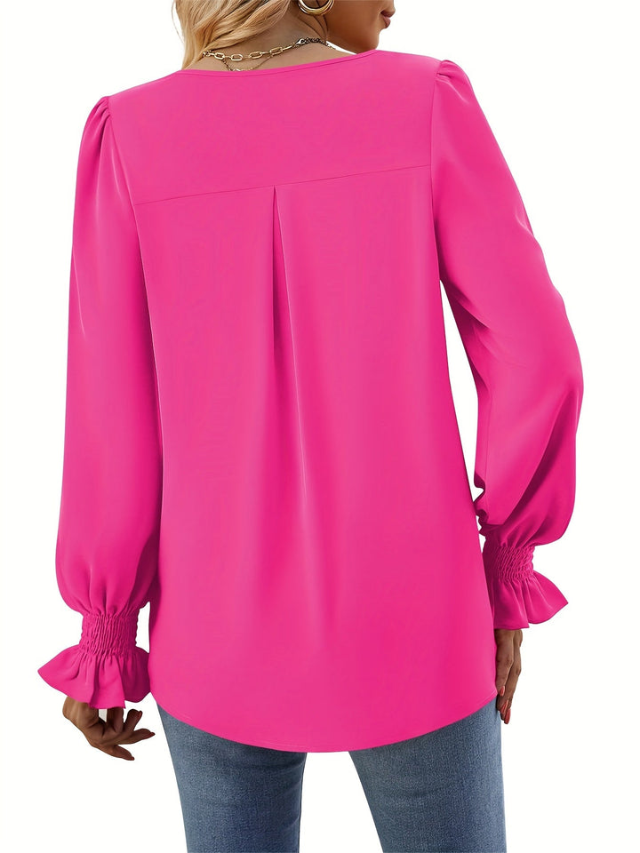 Hilda | Bequeme Bluse für den Herbst in Unifarben