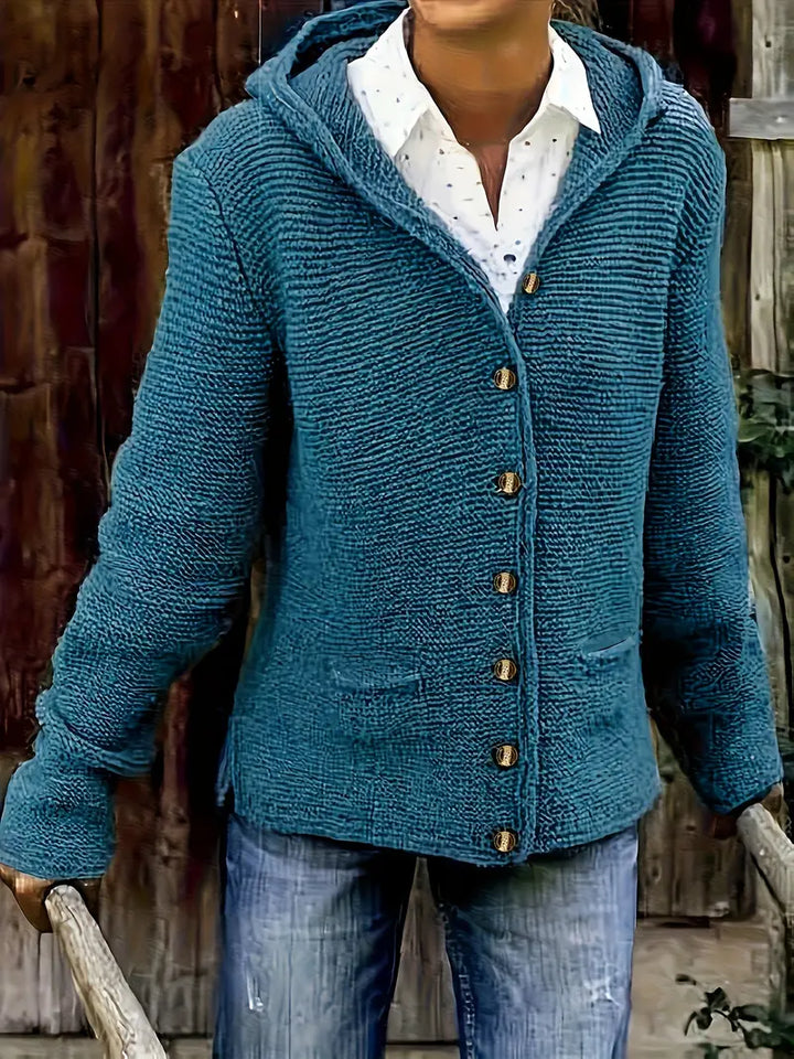 Livia | Lässige Strickjacke mit Kapuze für jeden Tag