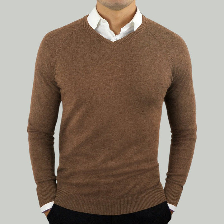 Frid | Slim Fit V-Ausschnitt Pullover für Herren