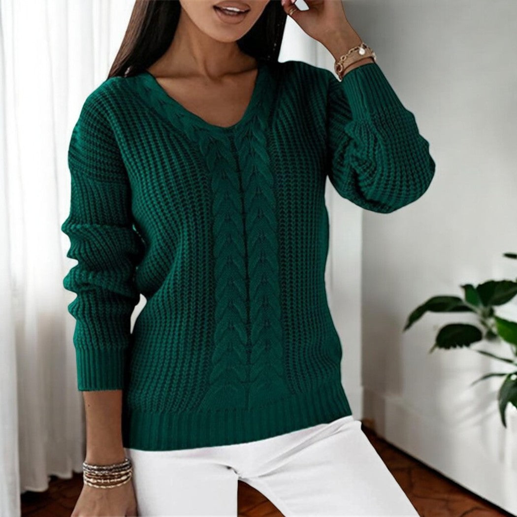 Elin | Skandinavischer Damenpullover mit Musterstrick