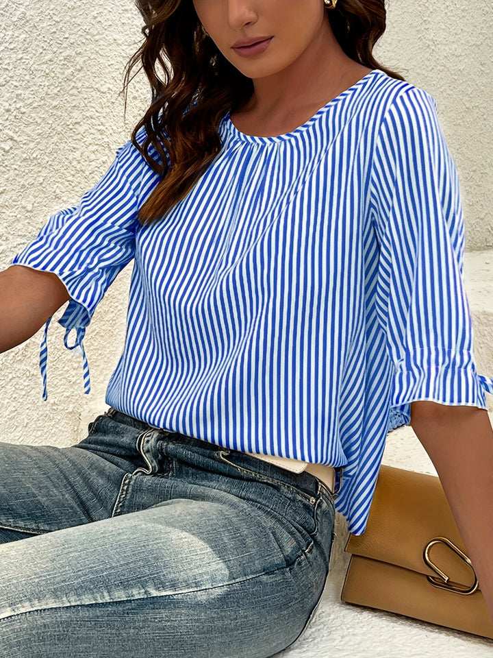 Mila | Elegante Gestreifte Bluse Damen Chic