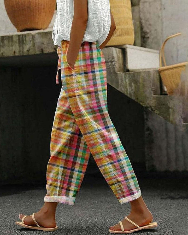 Lexi | Vintage Karohose mit lockerer Passform