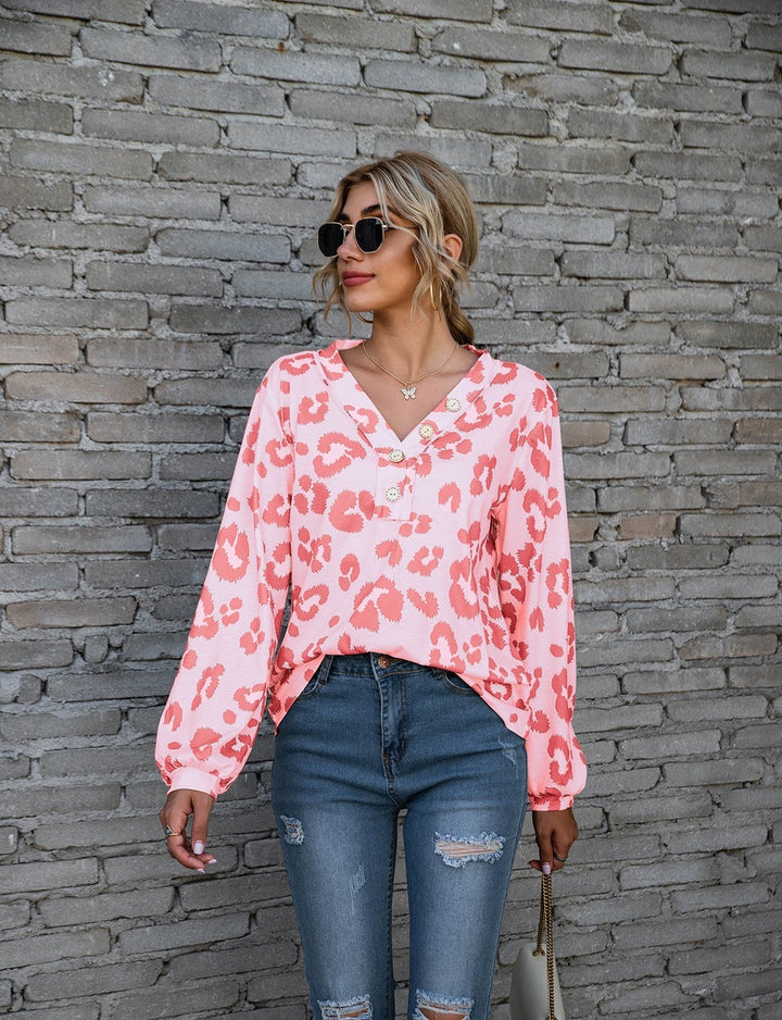 Bilc | Bluse für Frauen mit Leopardenmuster