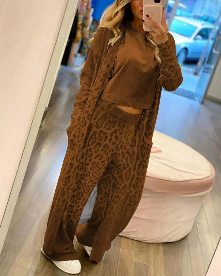 Kylie | Zweiteiliges Set mit Leopardenmuster