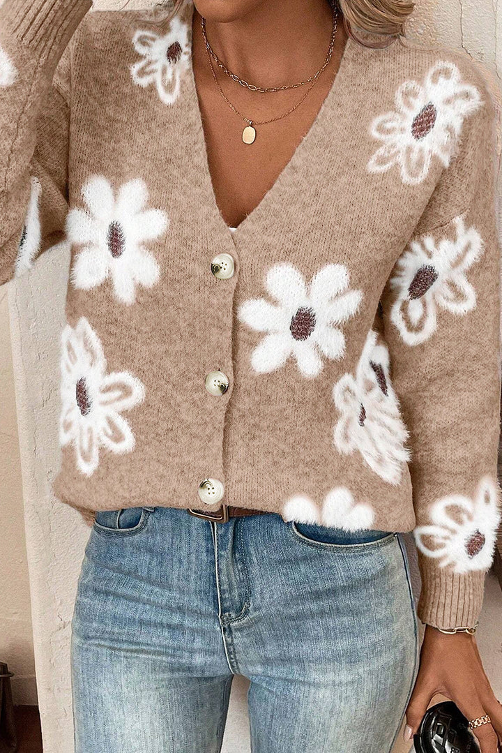 Julia | Florale Strickjacke für feminine Looks