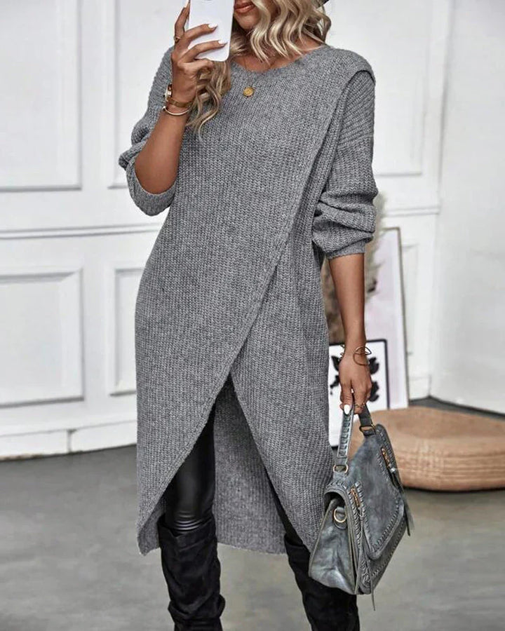 Agnes | Langer Damenpullover im modernen Oversize-Stil