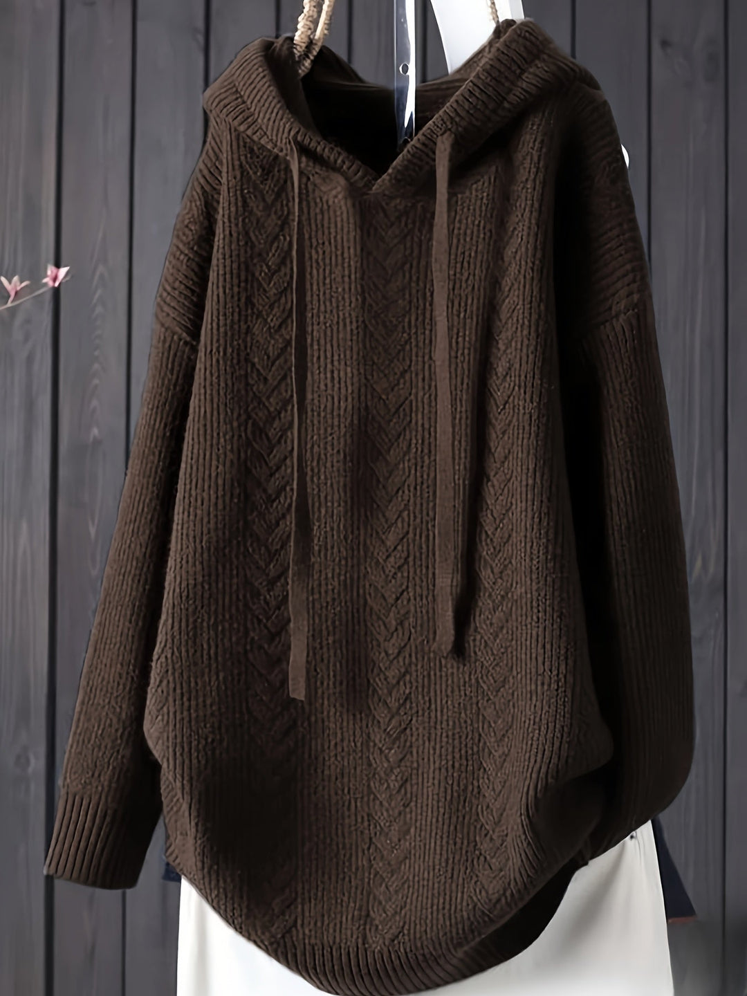 Sophia | Lässiger Strick-Kapuzenpullover mit langen Ärmeln
