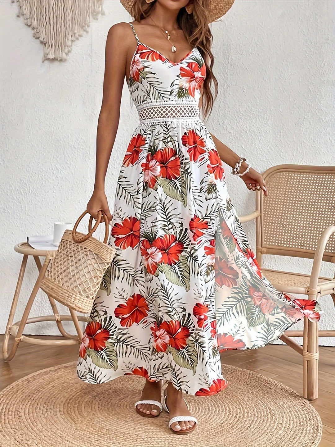 Tessa | Blumen Maxikleid in Boho Eleganz
