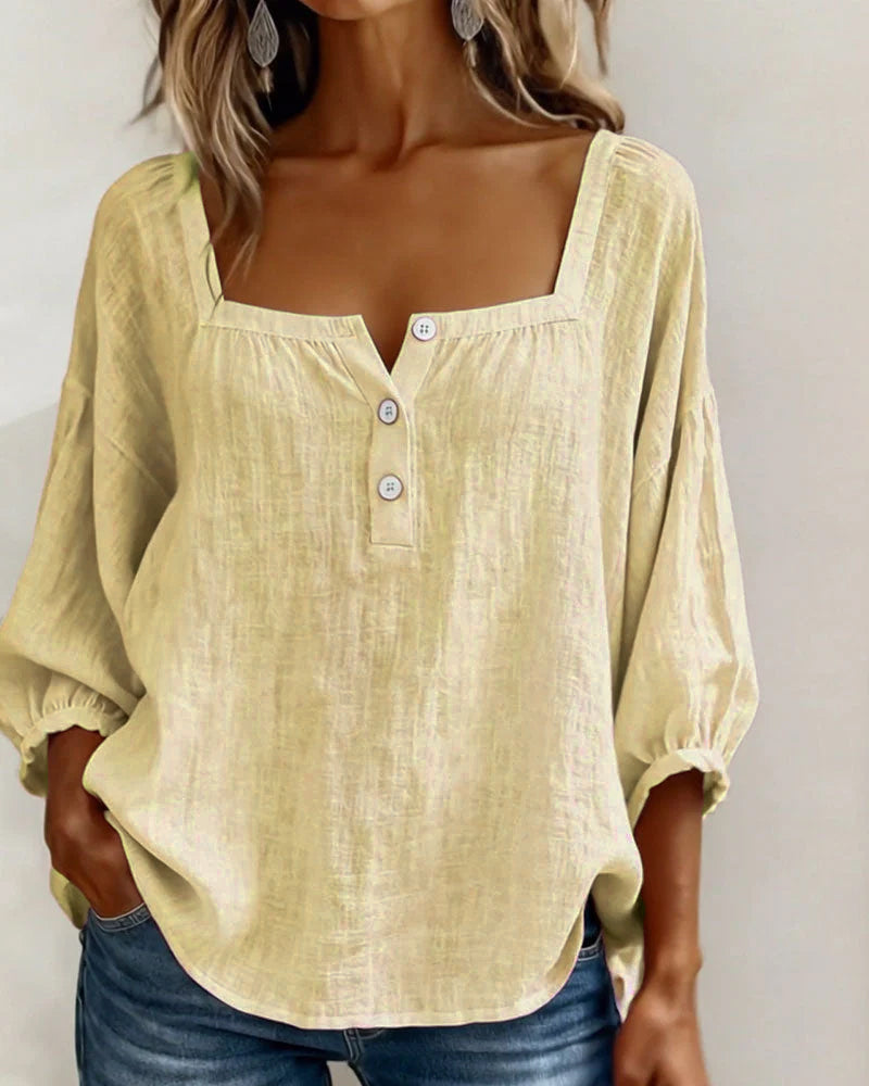 Zoe | Elegante Bluse Damen Eckiger Stil