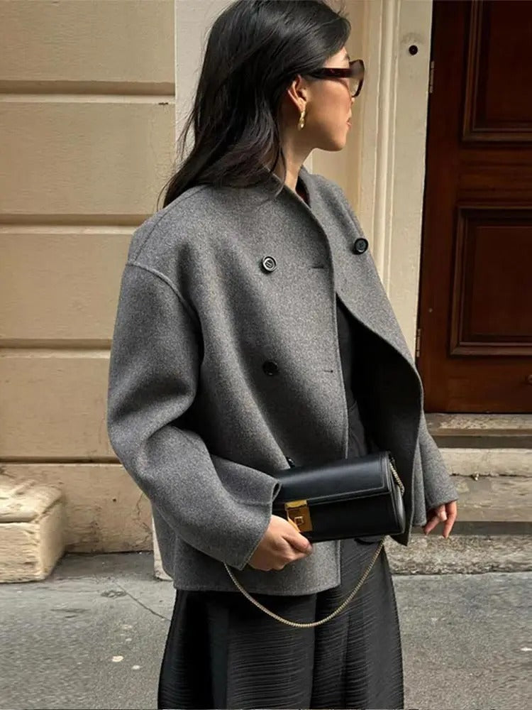 Gina | Übergroßer Wollmantel für Herbst und Winter