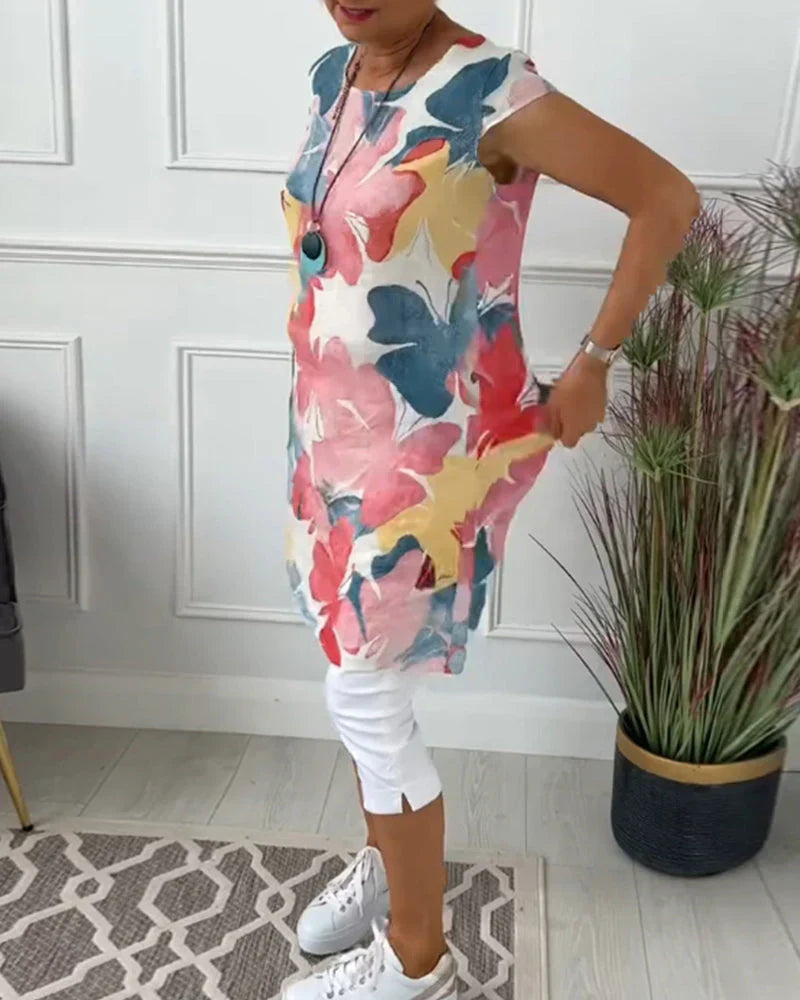 Caren | Lange Bluse mit fließendem Schnitt