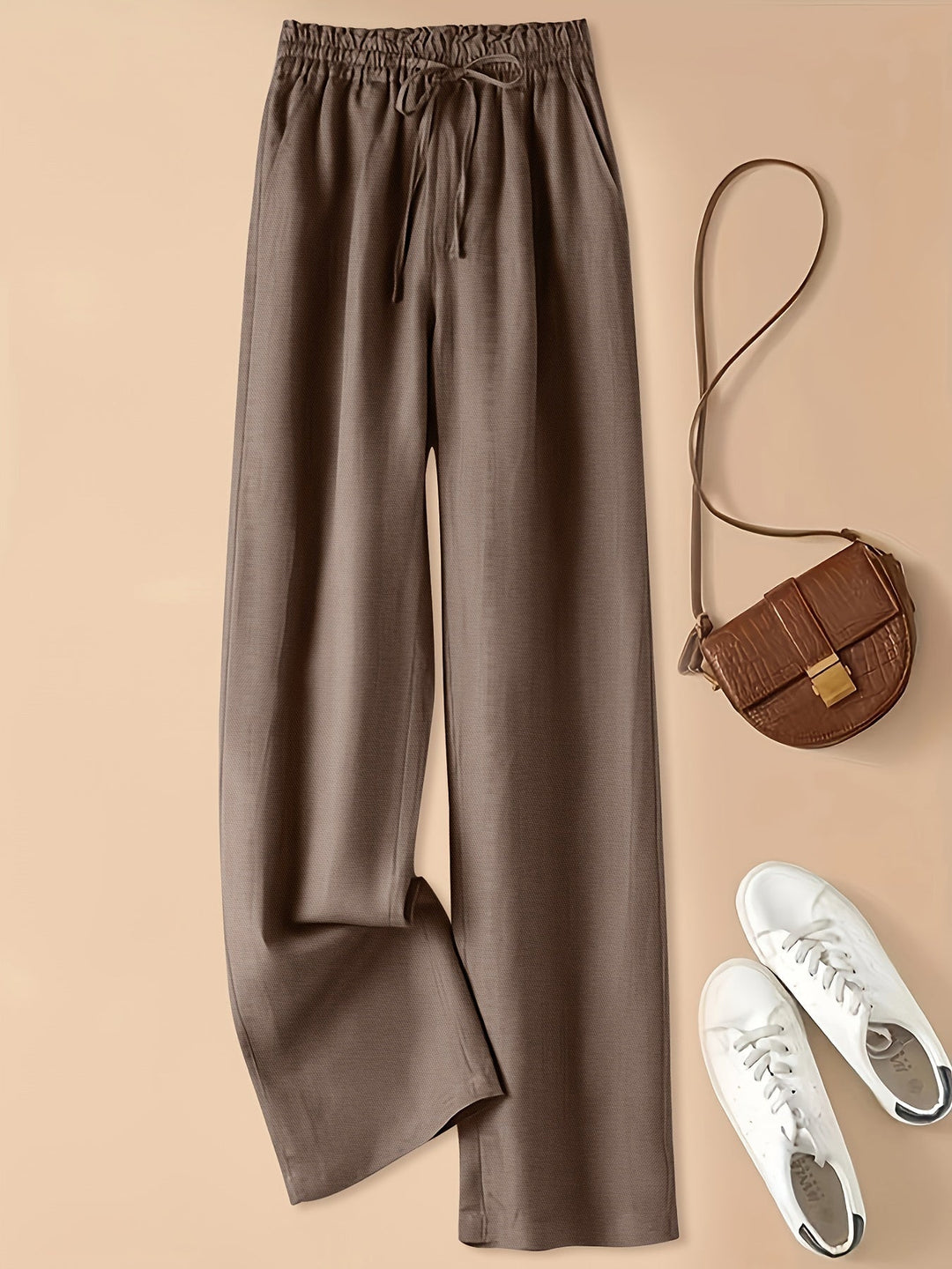 Paula | Leinenhose mit hohem Bund und Leichtigkeit