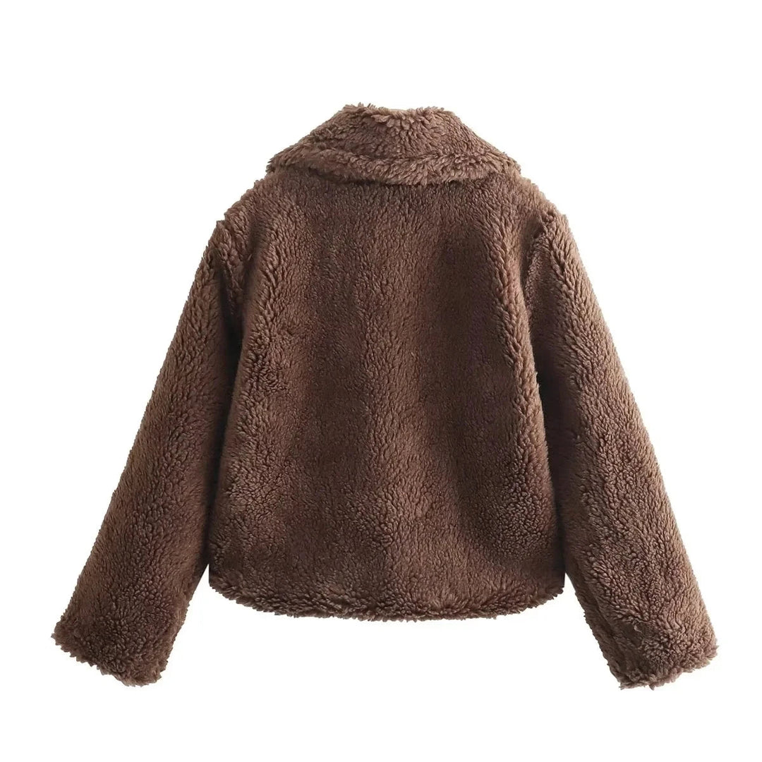 Mia | Kuschelige Teddyjacke im Oversized-Stil