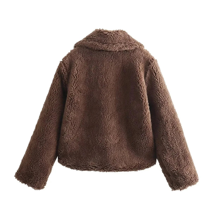 Mia | Kuschelige Teddyjacke im Oversized-Stil