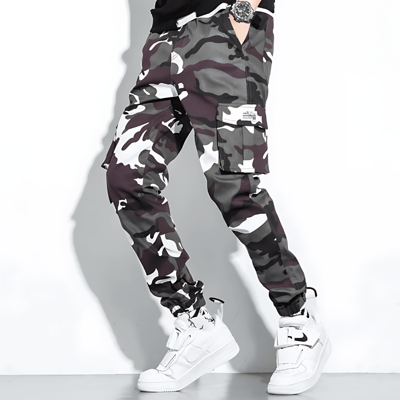 Jonas | Camo Cargo Hose Herren Komfort Fit