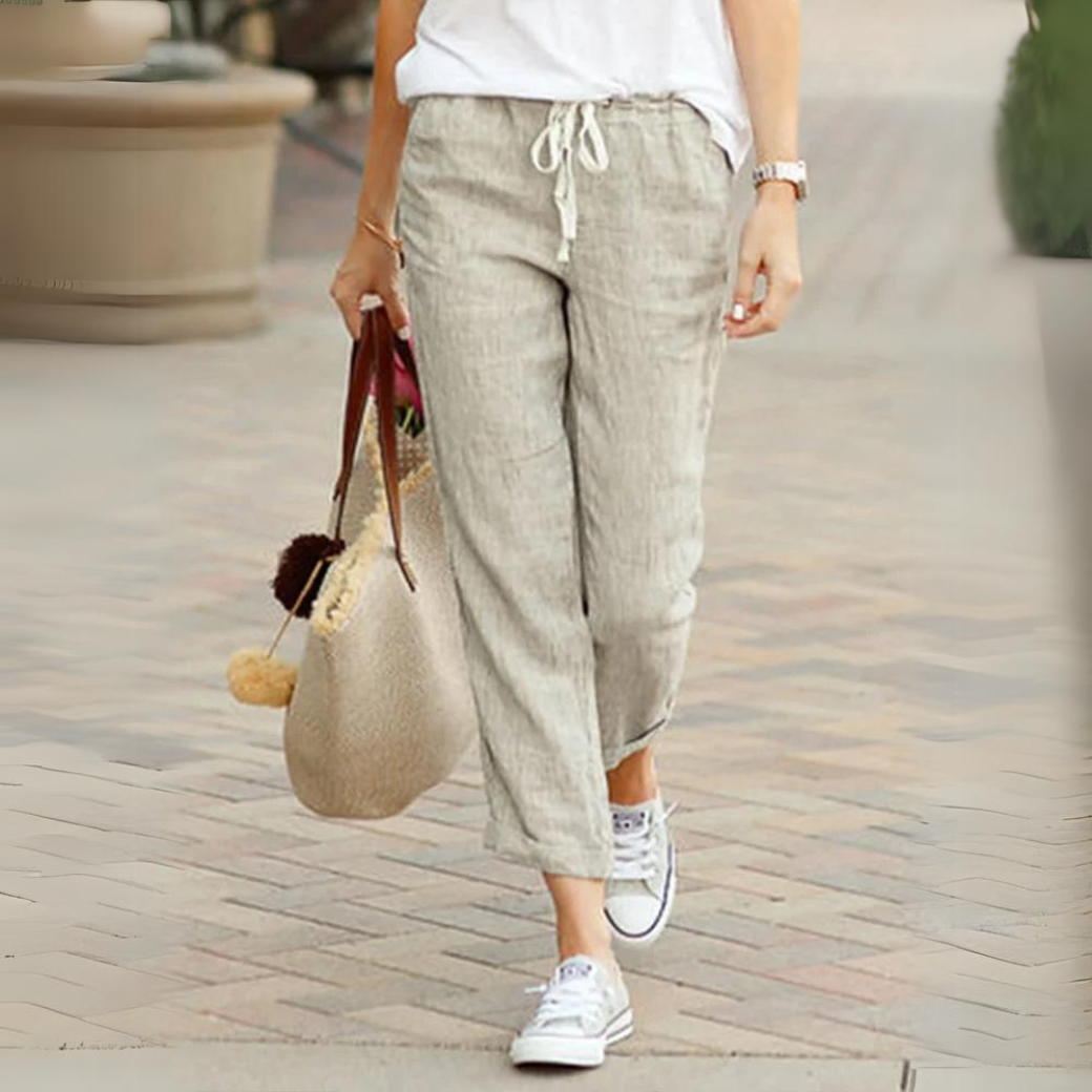 Truly | Elegante Leinenhose mit Gummibund