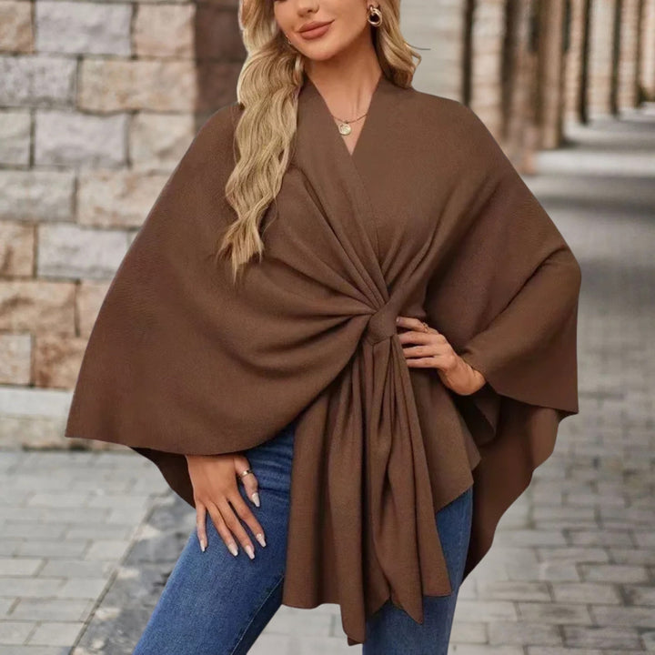 Nina | Zeitloser Damen Poncho für Alltag & Freizeit