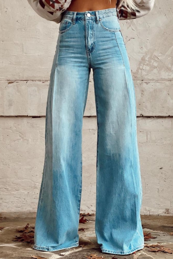 Clara | Stilvolle Denim-Hosen mit weitem Bein