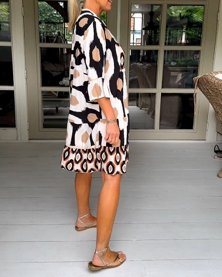 Karen | Bedrucktes Kleid mit floralen und modernen Mustern