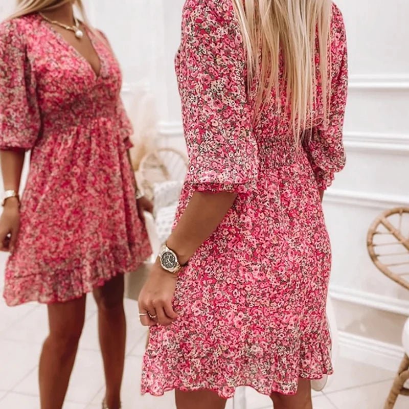Lara | Modisches Floral Kleid Damen Chic