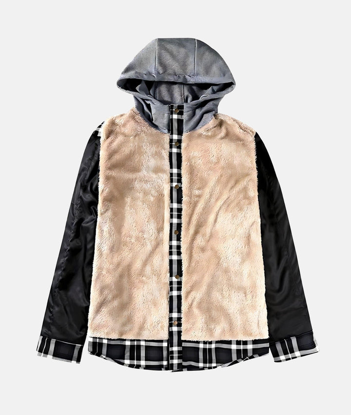 Gefütterte Jeansjacke für Herren mit Reißverschluss