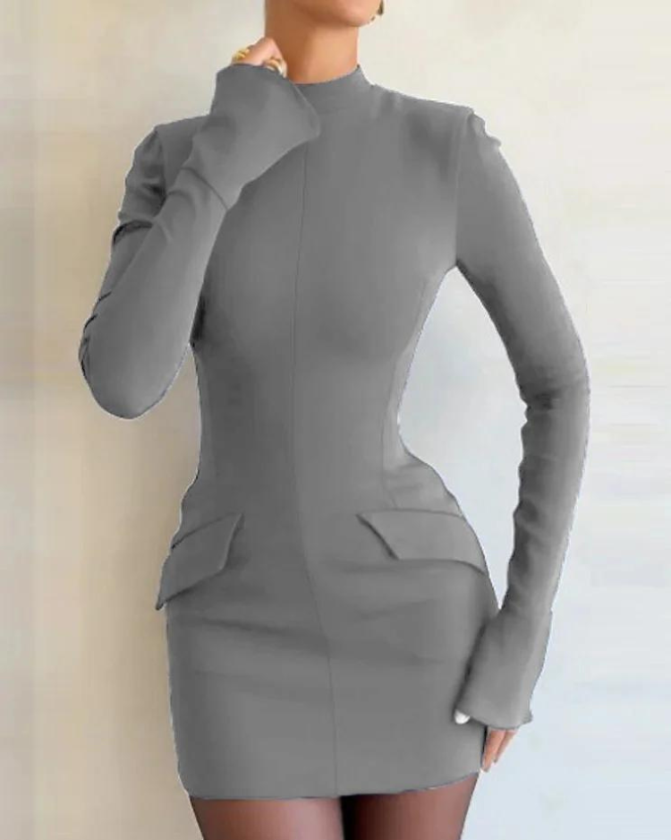 MONA | Kleid mit langen Ärmeln und Taillierung