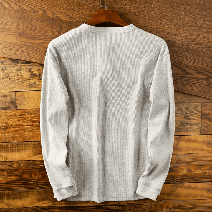 Simmons | Baumwoll-Henley mit Knopfleiste