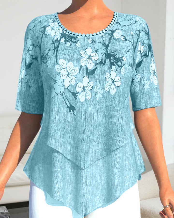 Sarah | Blumenpullover mit gemütlichem Schnitt und femininer Note