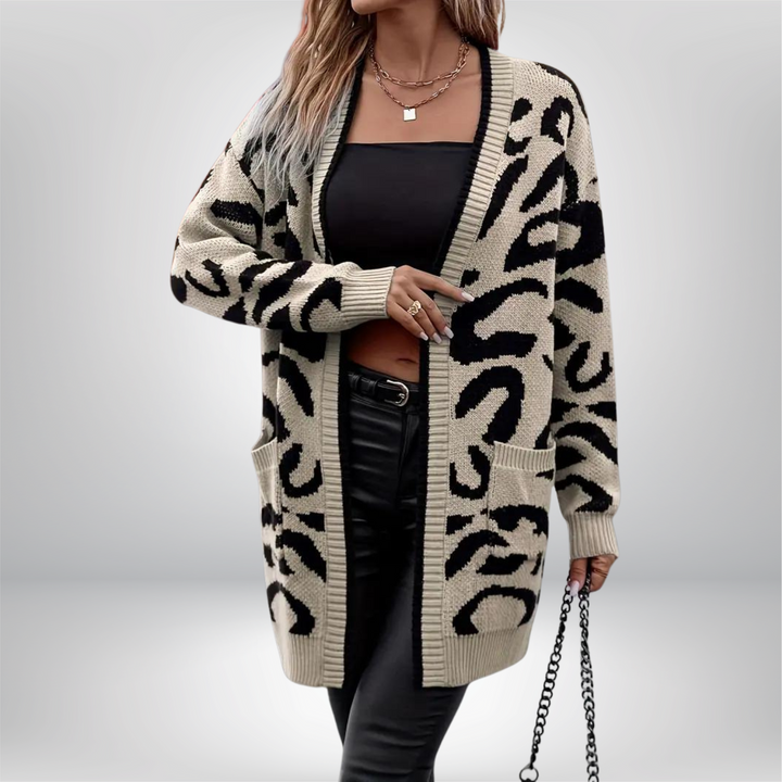 Sienna | Strickjacke mit wildem Farbspiel