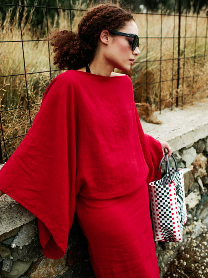 Marjon | Luftiges Leinen-Kimono-Kleid