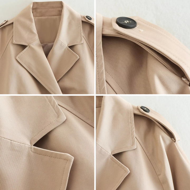 Aria | Kurzer Trenchcoat im modernen Designstil