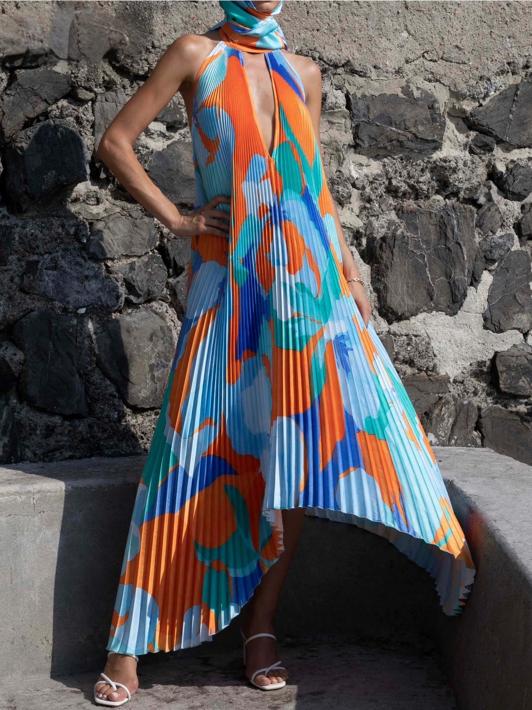 Janella | Maxikleid mit Neckholder-Trägern