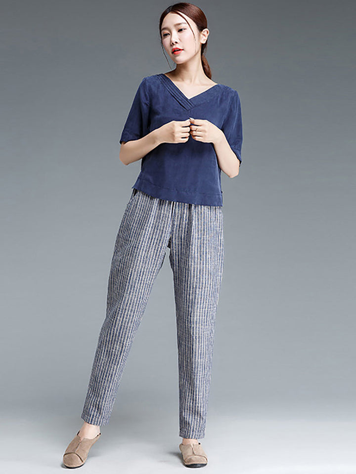 Meliora | Damenhose mit eleganten Streifenmustern