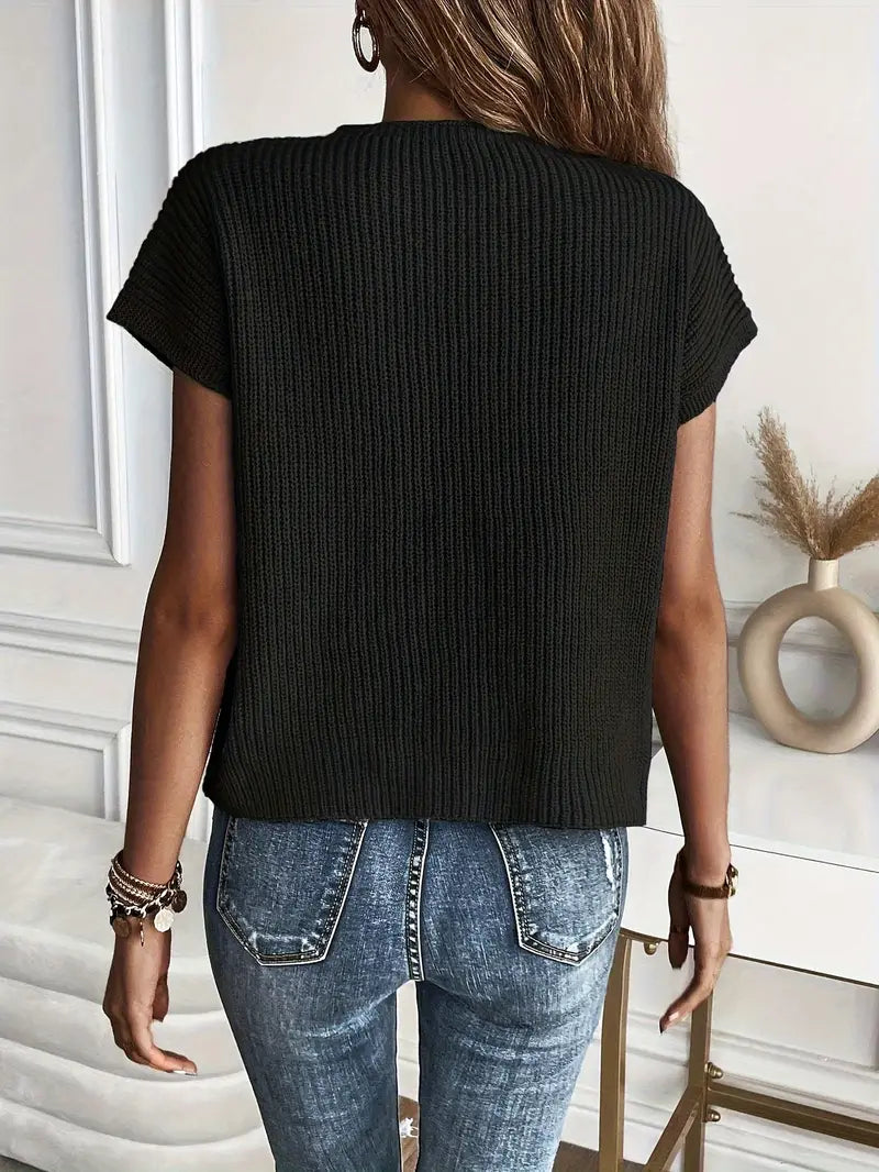 Dana | Rippenstrickpullover mit Halsausschnitt