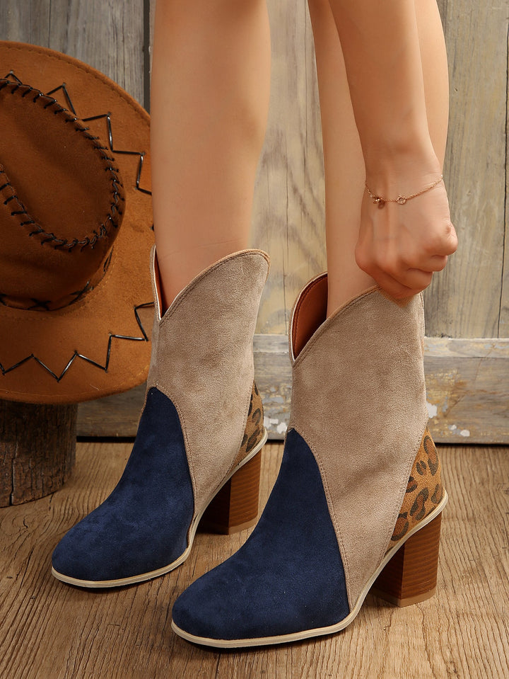 Kasha | Damen-Wildlederstiefel mit Blockabsatz