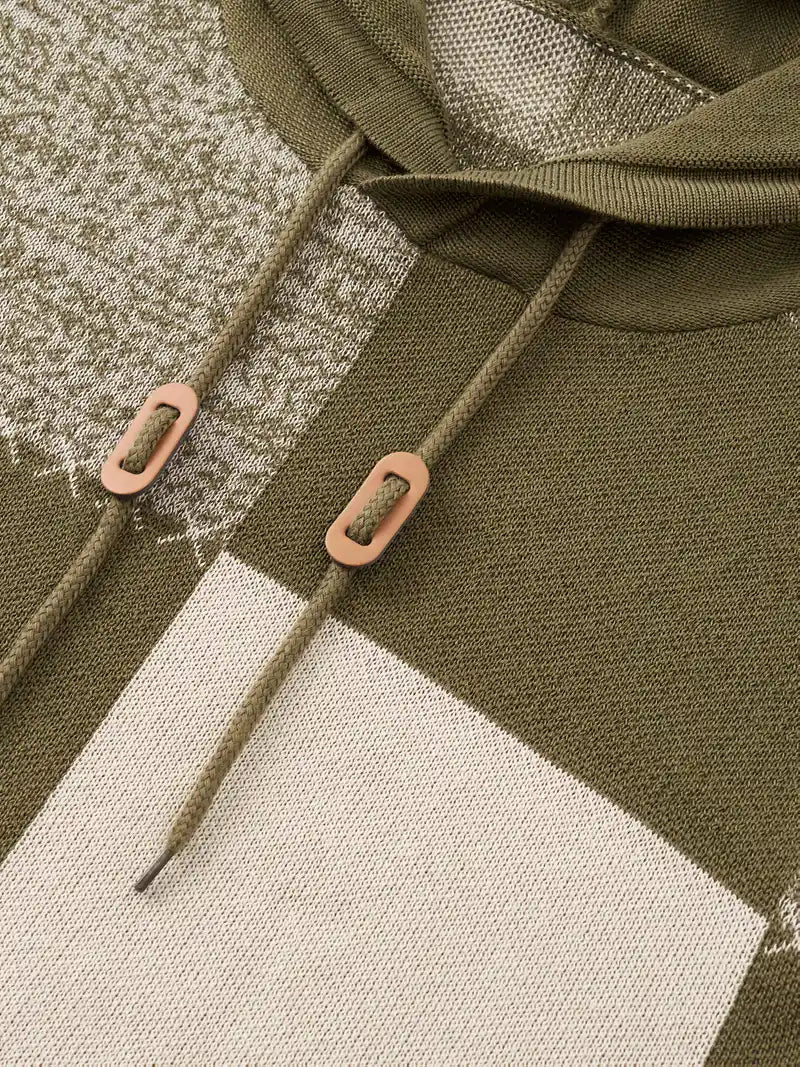 Leander | Bequemer Strickpullover mit modischer Kapuze