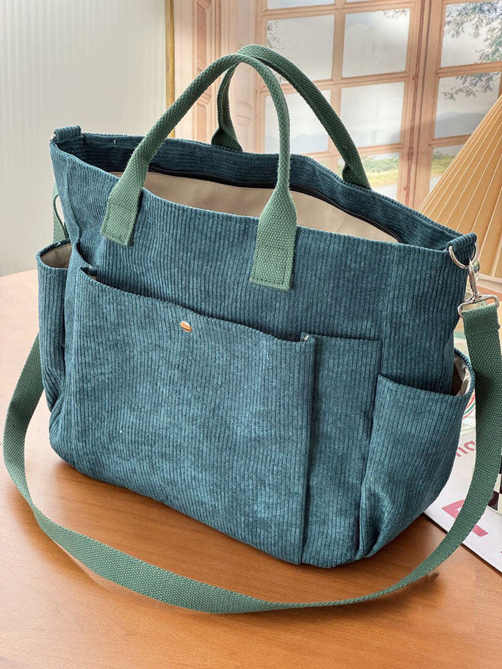 Umhängetasche aus Kord für lässige Alltagslooks