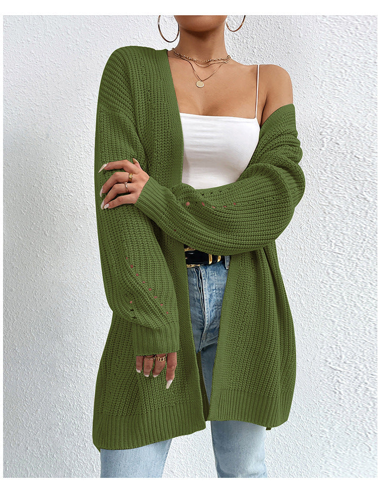 Hita | Strickjacke mit Taschen in Uni-Farbe