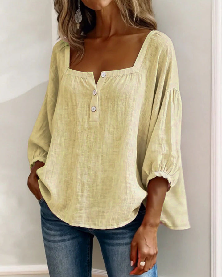 Zoe | Elegante Bluse Damen Eckiger Stil