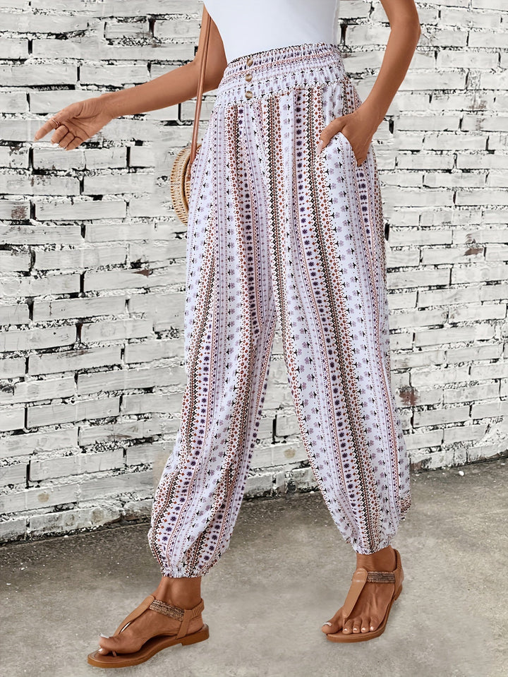 Marit Ethnische grafische Boho-Hose für trendige Festival-Looks