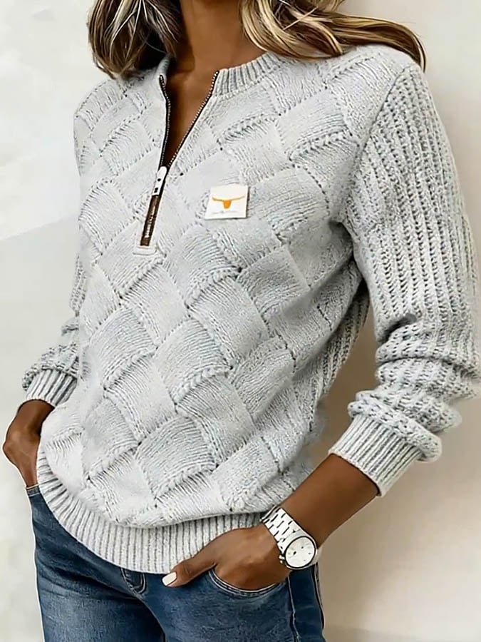 Leni | Lockerer Pullover Damen casual und einfarbig