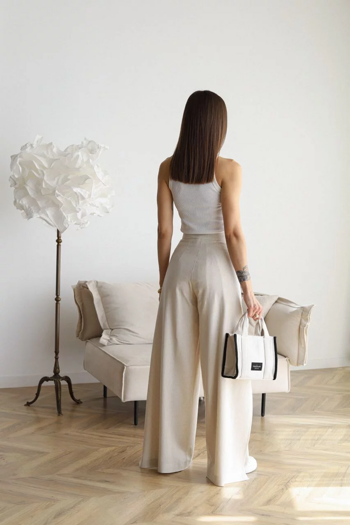 Aria | Leinenhosen mit weitem Schnitt