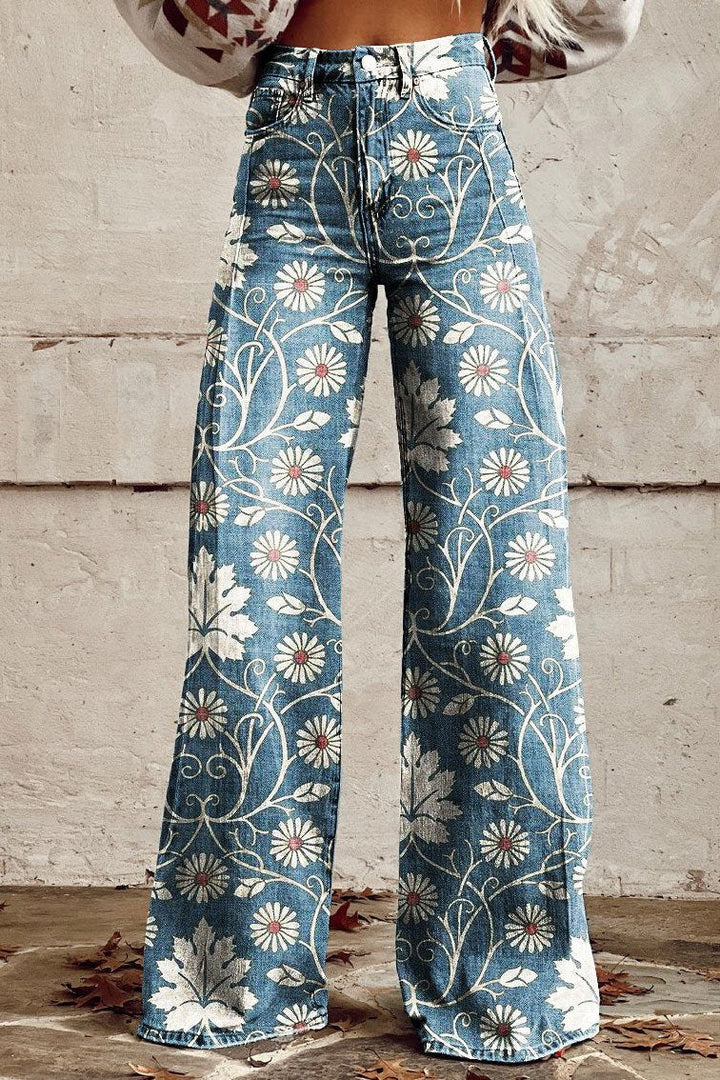 Elina | Locker geschnittene Boho-Vintage-Hose Damen