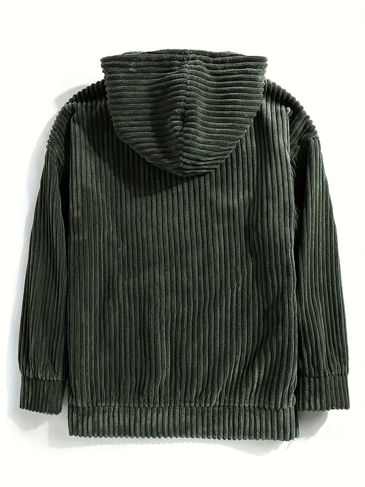 Halle | Cord-Kapuzenpullover mit strukturierter Optik