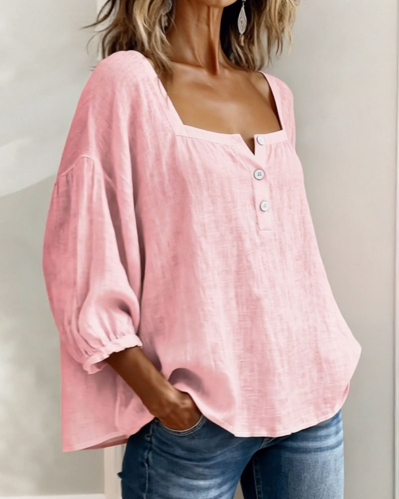 Zoe | Elegante Bluse Damen Eckiger Stil
