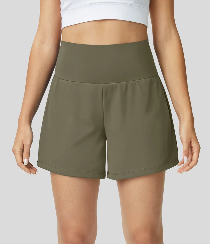 Natalia | 2-in-1 Yoga-Shorts mit hoher Taille
