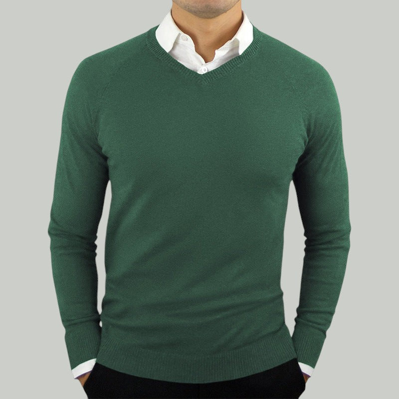 Frid | Slim Fit V-Ausschnitt Pullover für Herren