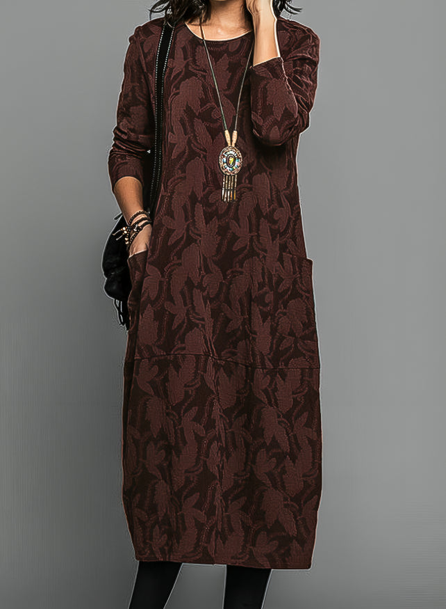 Mara | Winterkleid Damen mit Rundhalsausschnitt stylisch