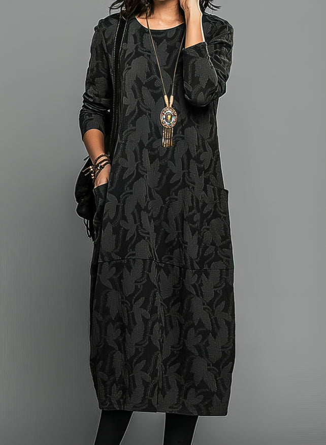 Mara | Winterkleid Damen mit Rundhalsausschnitt stylisch
