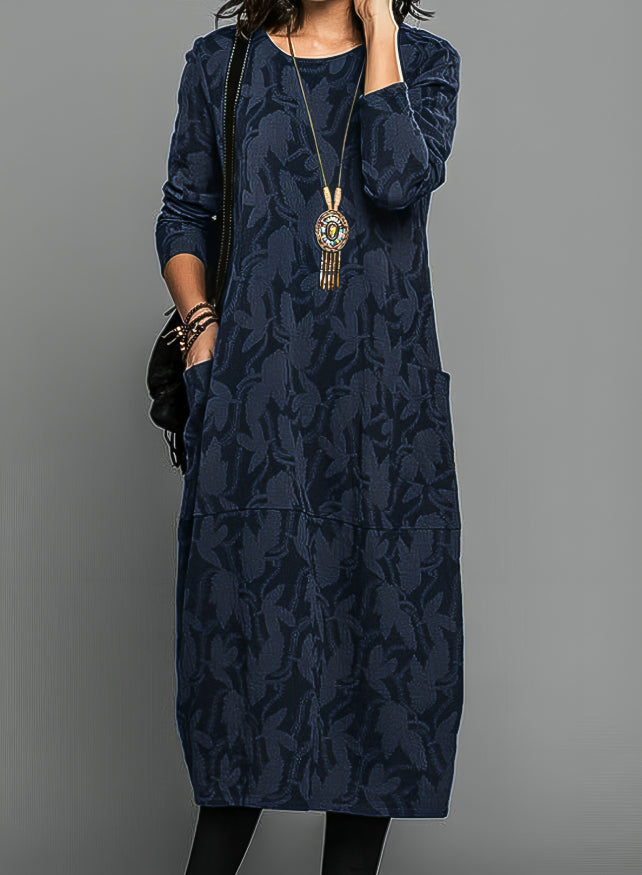 Mara | Winterkleid Damen mit Rundhalsausschnitt stylisch